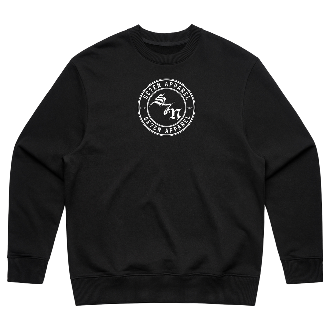 OVERSIZED SEAL CREWNECK - BLACK image 0