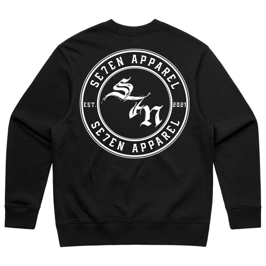 OVERSIZED SEAL CREWNECK - BLACK image 1